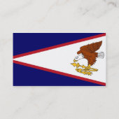 Visitekaartje met vlag van de Amerikaanse Samoa (Achterkant)