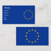 Visitekaartje met vlag van de Europese Unie (Voorkant / Achterkant)