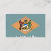Visitekaartje met vlag van Delaware U.S.A. (Achterkant)