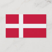 Visitekaartje met vlag van Denemarken (Achterkant)