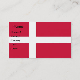 Visitekaartje met vlag van Denemarken