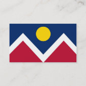 Visitekaartje met vlag van Denver, Colorado (Achterkant)