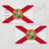 Visitekaartje met vlag van Florida, U.S.A. (Voorkant / Achterkant)