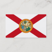 Visitekaartje met vlag van Florida, U.S.A. (Achterkant)