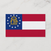 Visitekaartje met vlag van Georgia U.S.A. (Achterkant)