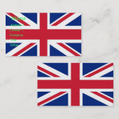 Visitekaartje met vlag van Groot-Brittannië (Voorkant / Achterkant)