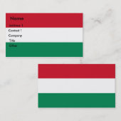 Visitekaartje met vlag van Hongarije (Voorkant / Achterkant)