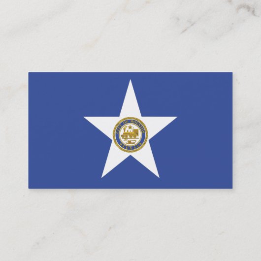 Visitekaartje met vlag van Houston, VS (Achterkant)