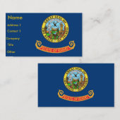 Visitekaartje met vlag van Idaho U.S.A. (Voorkant / Achterkant)