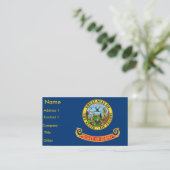 Visitekaartje met vlag van Idaho U.S.A. (Staand voorkant)