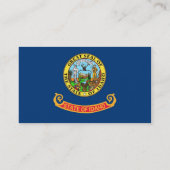 Visitekaartje met vlag van Idaho U.S.A. (Achterkant)