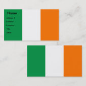 Visitekaartje met vlag van Ierland (Voorkant / Achterkant)