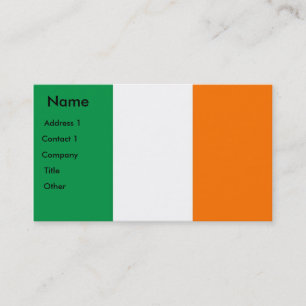Visitekaartje met vlag van Ierland