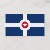 Visitekaartje met vlag van Indianapolis, VS (Achterkant)