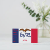 Visitekaartje met vlag van Iowa (Staand voorkant)