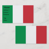 Visitekaartje met vlag van Italië (Voorkant / Achterkant)