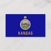 Visitekaartje met vlag van Kansas U.S.A. (Achterkant)