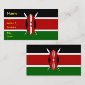 Visitekaartje met vlag van Kenia (Voorkant / Achterkant)
