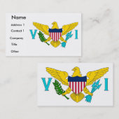 Visitekaartje met vlag van Maagdeneilanden (Voorkant / Achterkant)