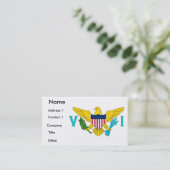 Visitekaartje met vlag van Maagdeneilanden (Staand voorkant)