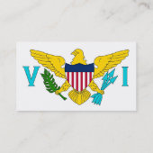 Visitekaartje met vlag van Maagdeneilanden (Achterkant)