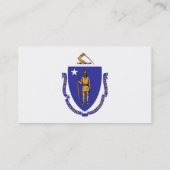 Visitekaartje met vlag van Massachusetts, Verenigd (Achterkant)