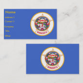 Visitekaartje met vlag van Minnesota U.S.A. (Voorkant / Achterkant)