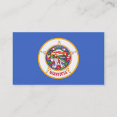 Visitekaartje met vlag van Minnesota U.S.A. (Achterkant)
