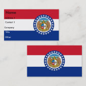 Visitekaartje met vlag van Missouri U.S.A. (Voorkant / Achterkant)