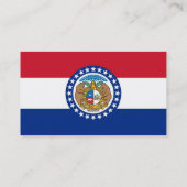 Visitekaartje met vlag van Missouri U.S.A. (Achterkant)