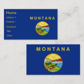 Visitekaartje met vlag van Montana U.S.A. (Voorkant / Achterkant)
