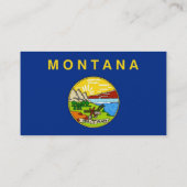 Visitekaartje met vlag van Montana U.S.A. (Achterkant)