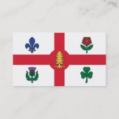 Visitekaartje met vlag van Montreal, Canada (Achterkant)
