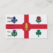 Visitekaartje met vlag van Montreal, Canada (Voorkant)