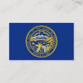 Visitekaartje met vlag van Nebraska U.S.A. (Achterkant)