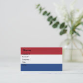 Visitekaartje met vlag van Nederland (Staand voorkant)
