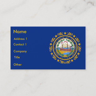 Visitekaartje met vlag van New Hampshire U.S.A.