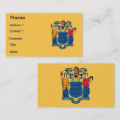 Visitekaartje met vlag van New Jersey U.S.A. (Voorkant / Achterkant)