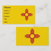 Visitekaartje met vlag van New Mexico VS (Voorkant / Achterkant)