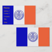 Visitekaartje met vlag van New York U.S.A. (Voorkant / Achterkant)