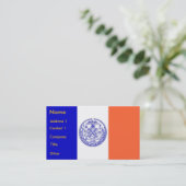 Visitekaartje met vlag van New York U.S.A. (Staand voorkant)