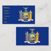 Visitekaartje met vlag van New York U.S.A. (Voorkant / Achterkant)