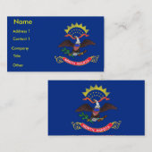 Visitekaartje met vlag van North Dakota VS (Voorkant / Achterkant)