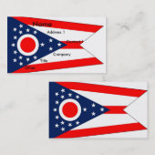 Visitekaartje met vlag van Ohio U.S.A. (Voorkant / Achterkant)