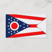 Visitekaartje met vlag van Ohio U.S.A. (Achterkant)