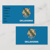 Visitekaartje met vlag van Oklahoma VS (Voorkant / Achterkant)