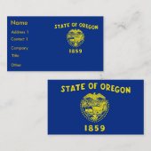 Visitekaartje met vlag van Oregon U.S.A. (Voorkant / Achterkant)