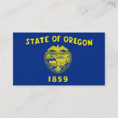 Visitekaartje met vlag van Oregon U.S.A. (Achterkant)