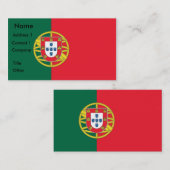 Visitekaartje met vlag van Portugal (Voorkant / Achterkant)