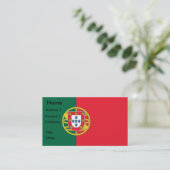 Visitekaartje met vlag van Portugal (Staand voorkant)